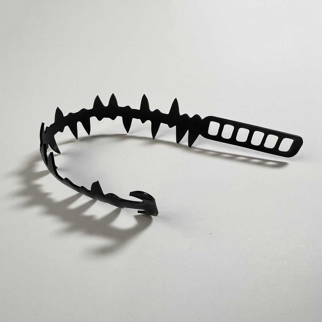 Full View of Fierce Bicycle Tube Bracelet | Shark Tooth Bracelet | Kaden & Kai