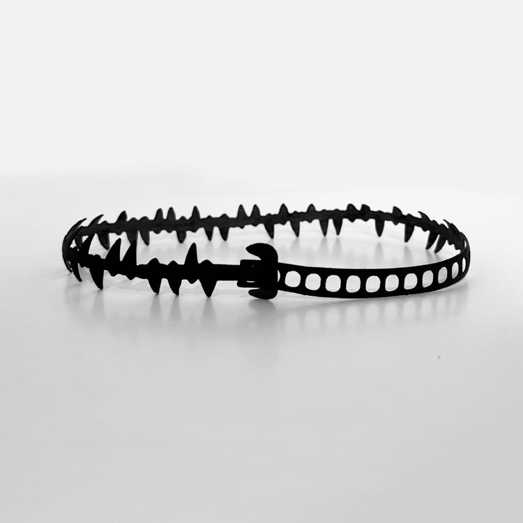 Back View of Fierce Bicycle Tube Choker | Upcycled Jewelry | Kaden & Kai