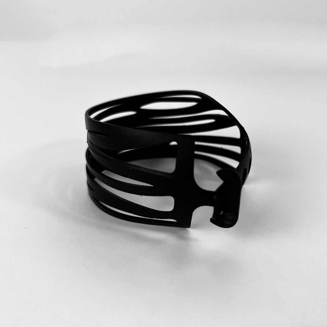 Back View of Zebra Wrap Bicycle Tube Bracelet | Animal Print Bracelet | Kaden & Kai