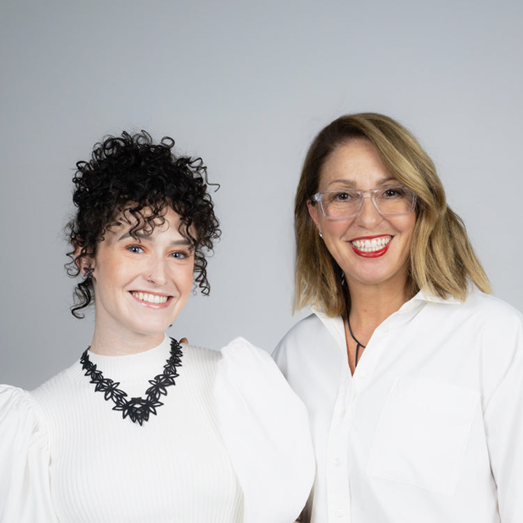 Rachel Hazelwood of HYACINTH (left) and Lisa Cassidy of KADEN & KAI (right)