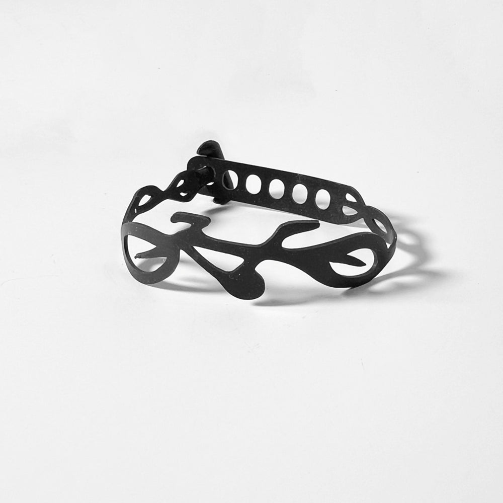 Annemiek Bracelet handcrafted in Black Verdasil™, Verdari™ collection — Designed For Motion. Performance jewelry by KADEN & KAI®.