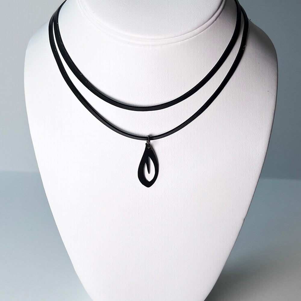 Annemiek_Double_Corded_Necklace_Black_Verdasil | Verdari Performance Jewelry |  KADEN & KAI®