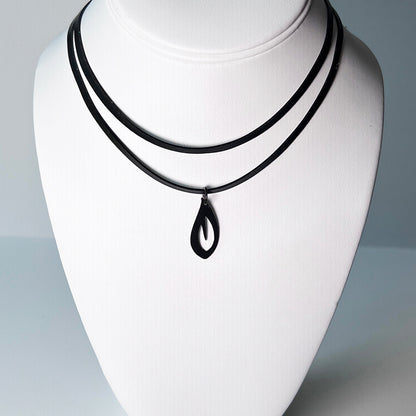 Annemiek_Double_Corded_Necklace_Black_Verdasil | Verdari Performance Jewelry |  KADEN & KAI®