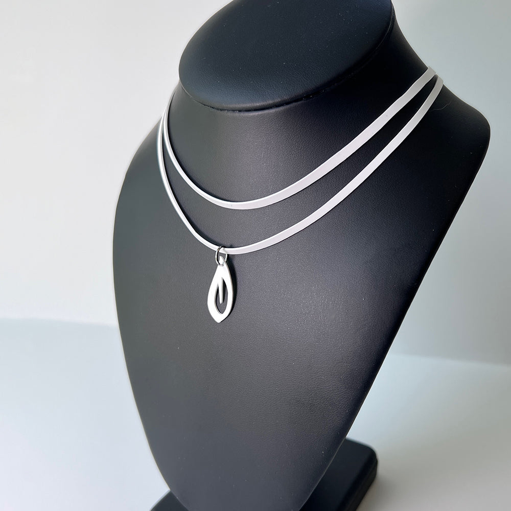 Annemiek_Eclipse_Double_Corded_Necklace_White_Verdasil | Verdari Performance Jewelry |  KADEN & KAI®