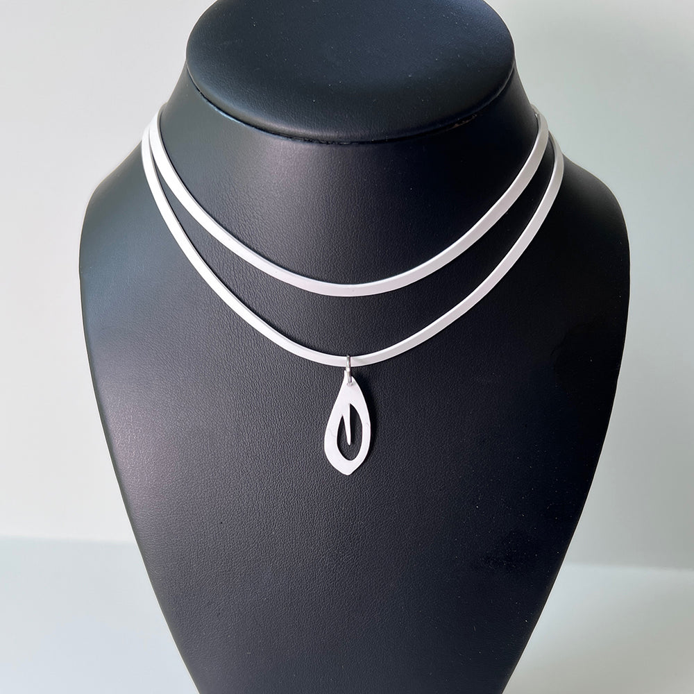 Annemiek_Eclipse_Double_Corded_Necklace_White_Verdasil | Verdari Performance Jewelry |  KADEN & KAI®