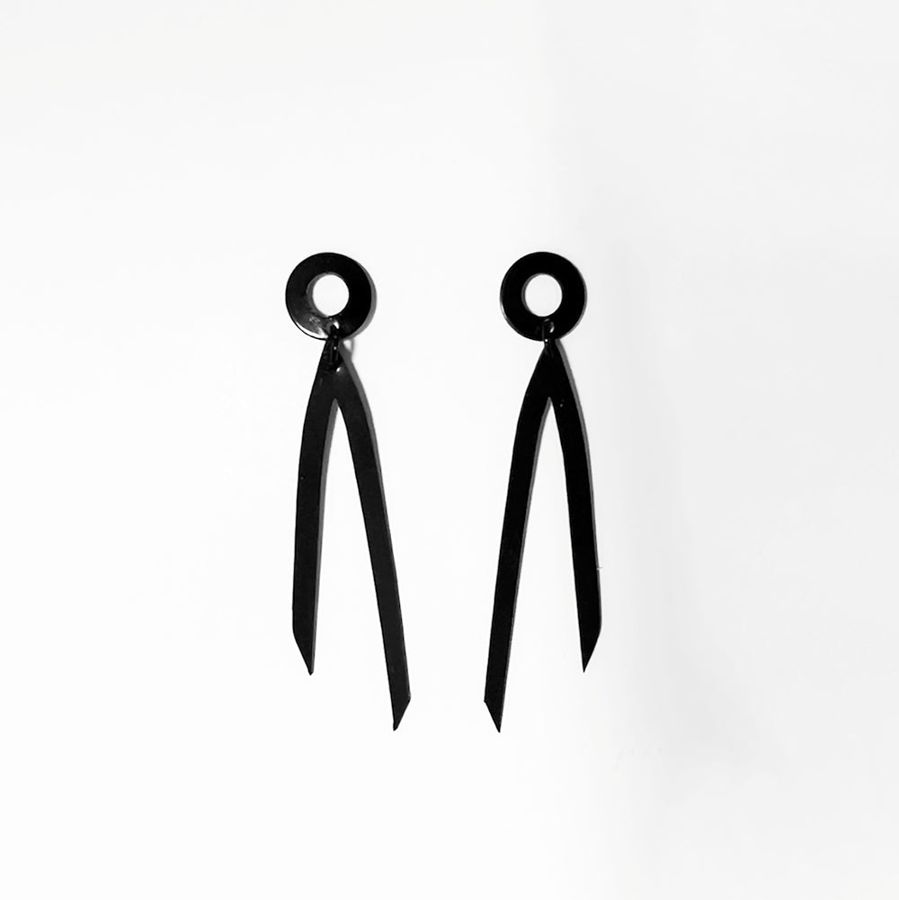 Artemis Earrings Handcrafted with Black Verdasil | Verdalure | Performance Jewelry