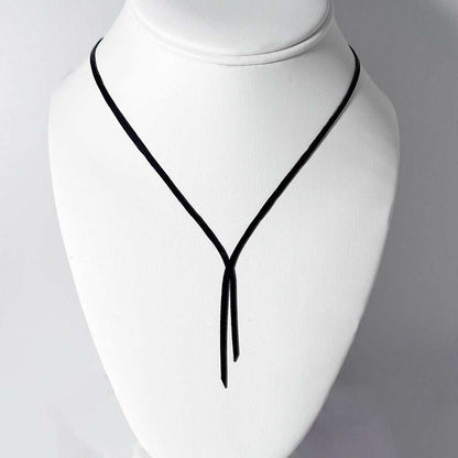 Astra Lariat Necklace handcrafted in Black Verdasil®| Verdari - Designed for Motion | Sustainable Fashion Jewelry |  KADEN & KAI®