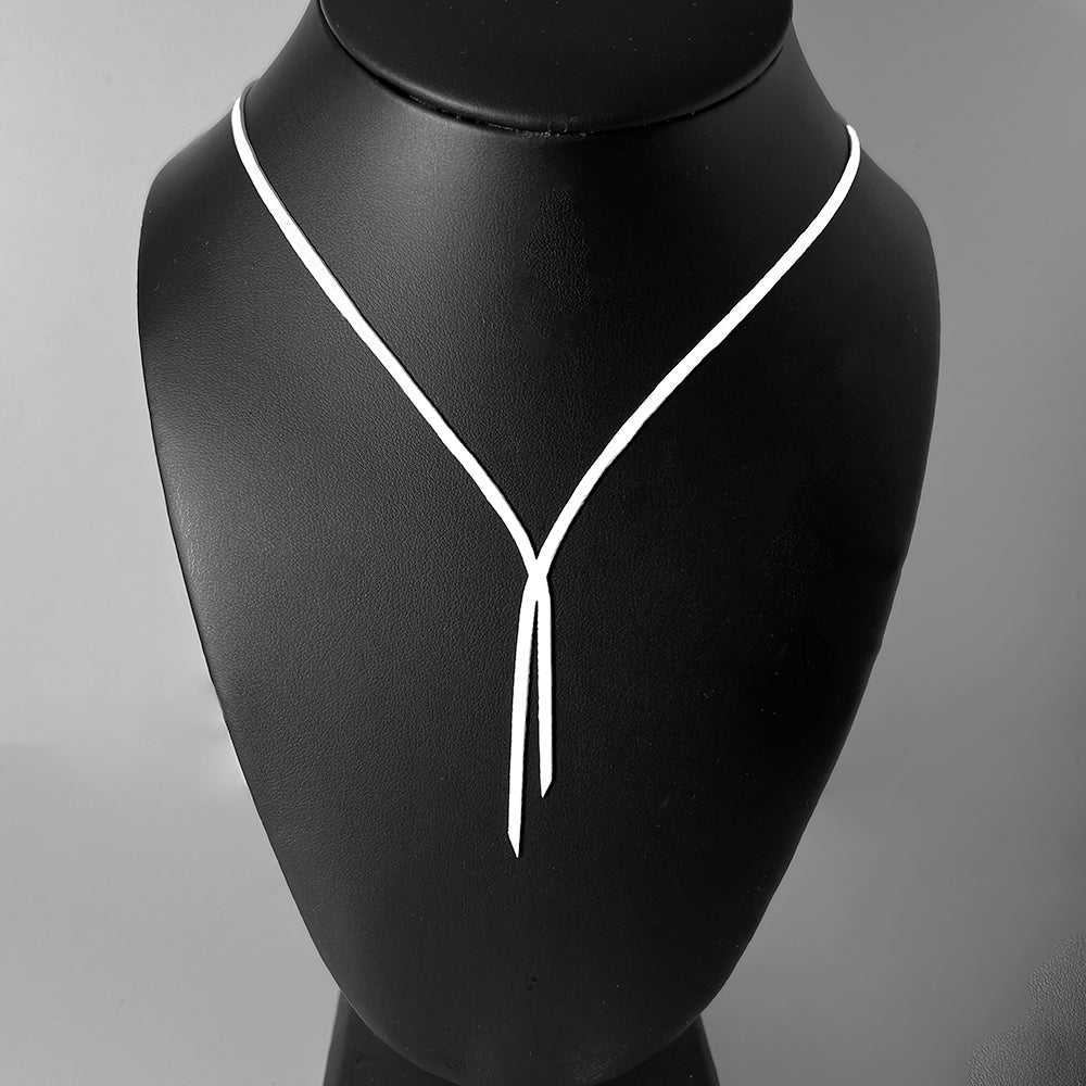 Astra Lariat Necklace handcrafted in White Verdasil®| Verdari - Designed for Motion | Sustainable Fashion Jewelry |  KADEN & KAI®