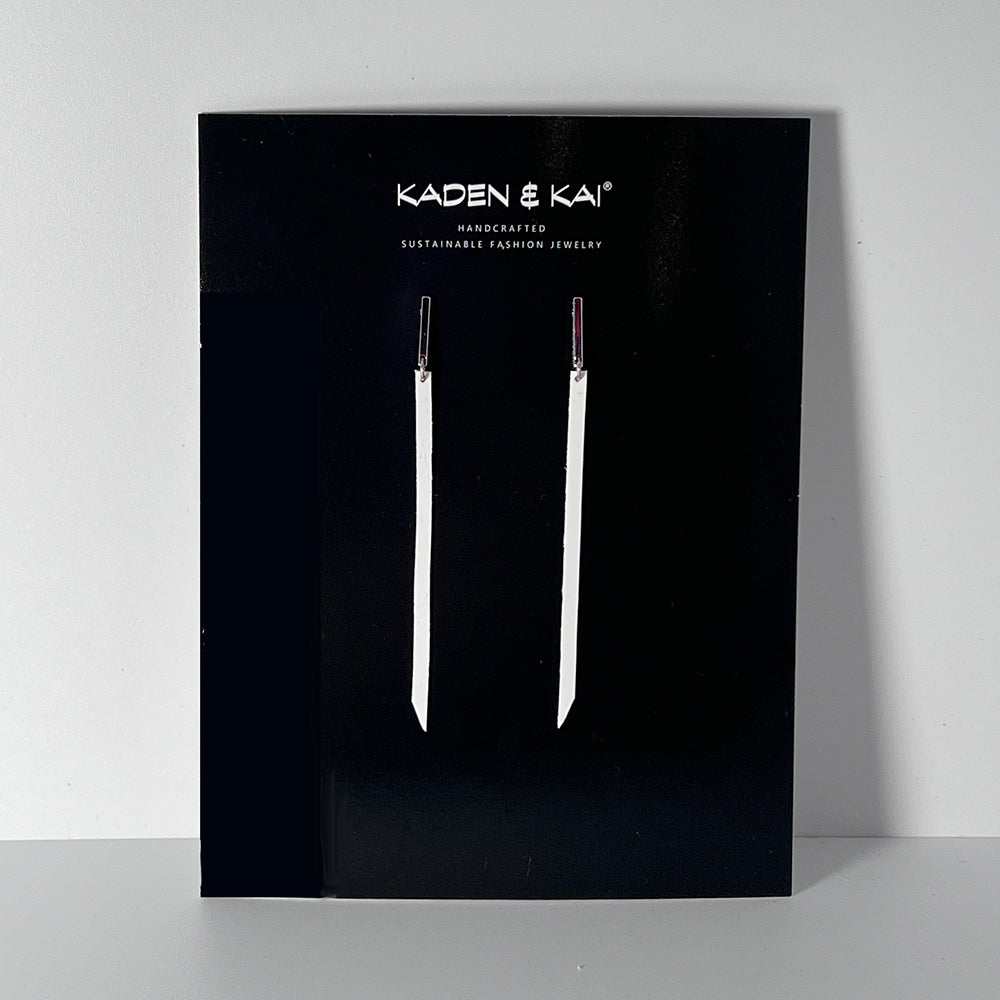 Astra Earrings handcrafted in White Verdasil® | Verdari - Designed for Motion | Sustainable Fashion Jewelry |  KADEN & KAI®
