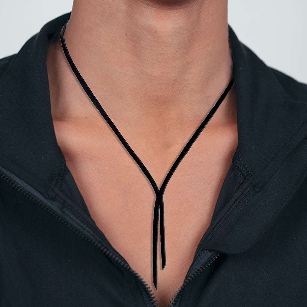 Astra Lariat Necklace handcrafted in Black Verdasil®| Verdari - Designed for Motion | Sustainable Fashion Jewelry |  KADEN & KAI®