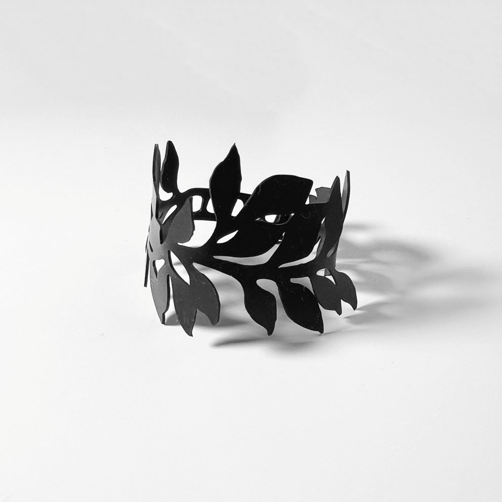 Cascading Vine Bracelet handcrafted in Black Verdasil® | Verdacious - Bold By Design | Sustainable Fashion Jewelry |  KADEN & KAI®