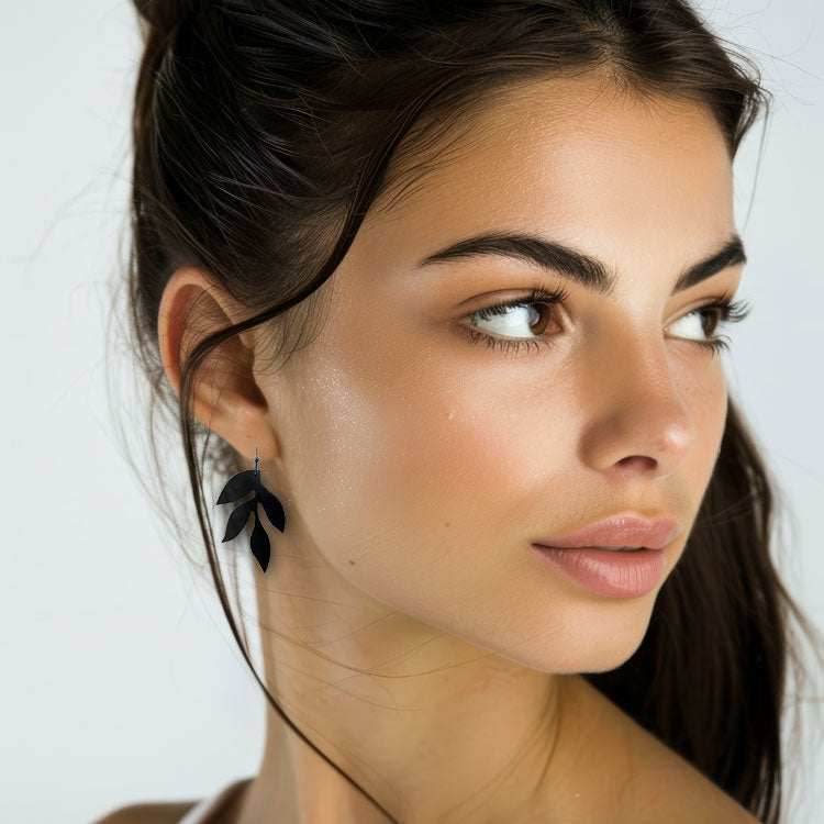 Cascading Vine Earrings handcrafted in Black Verdasil™, Verdacious™ collection — Bold By Design. Performance jewelry by KADEN & KAI®.