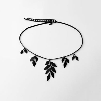 Cascading Vine Charm Necklace handcrafted in White Verdasil® | Verdacious - Bold By Design | Sustainable Fashion Jewelry |  KADEN & KAI®