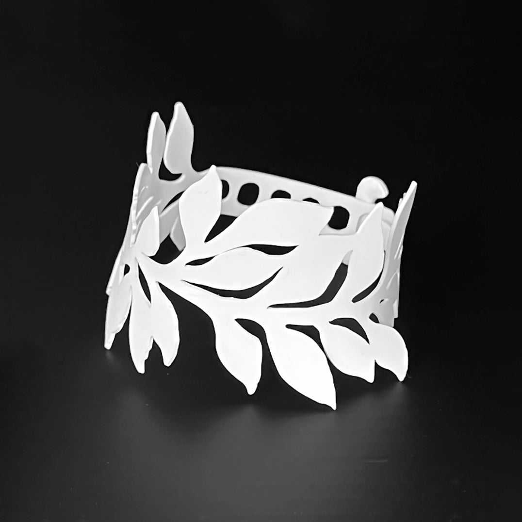 Cascading Vine Bracelet handcrafted in White Verdasil® | Verdacious - Bold By Design | Sustainable Fashion Jewelry |  KADEN & KAI®