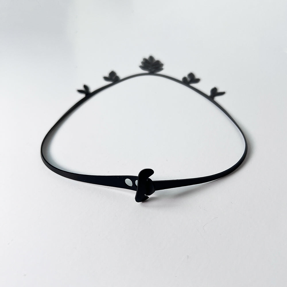 Cascading Vine Charm Necklace handcrafted in Black Verdasil® | Verdari Performance Jewelry |  KADEN & KAI®