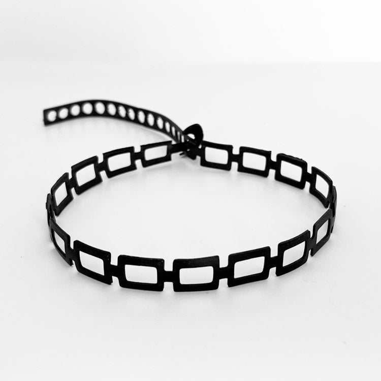 Chain Reaction Choker handcrafted in Black Verdasil® | Verdalure - Designs That Elevate | Sustainable Fashion Jewelry |  KADEN & KAI®