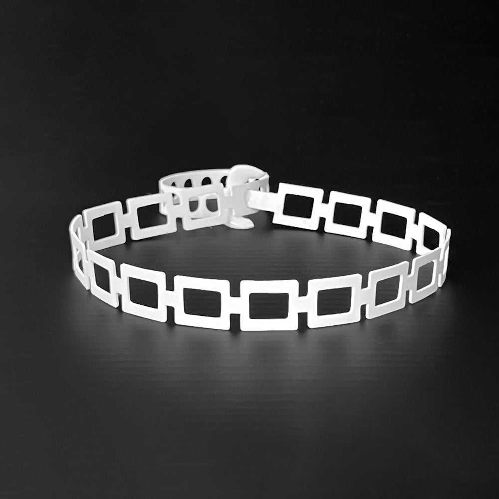 Chain Reaction Choker handcrafted in White Verdasil® | Verdalure - Designs That Elevate | Sustainable Fashion Jewelry |  KADEN & KAI®