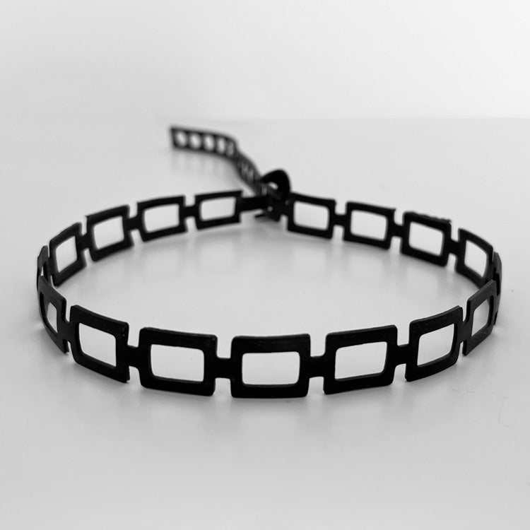Chain Reaction Choker handcrafted in Black Verdasil® | Verdalure - Designs That Elevate | Sustainable Fashion Jewelry |  KADEN & KAI®