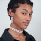 Chain Reaction Earrings and choker handcrafted in White Verdasil® | Verdalure - Designs That Elevate | Sustainable Fashion Jewelry |  KADEN & KAI®