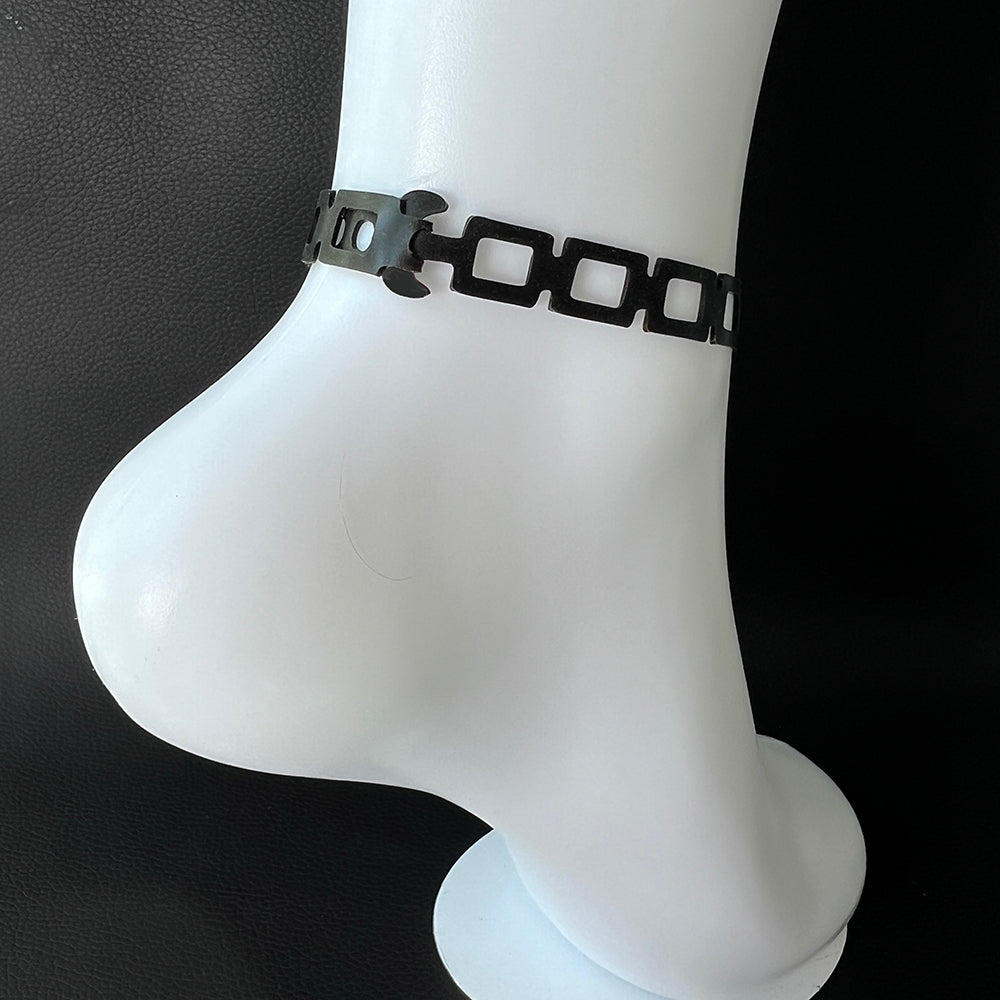 Chain_Reaction_Anklet_Black_Verdasil | Verdari Performance Jewelry |  KADEN & KAI®