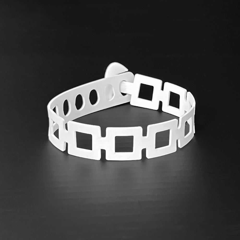 Chain Reaction Bracelet handcrafted in White Verdasil® | Verdalure - Designs That Elevate | Sustainable Fashion Jewelry |  KADEN & KAI®