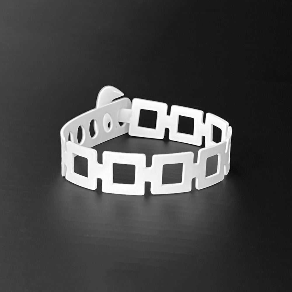 Chain Reaction Bracelet handcrafted in White Verdasil® | Verdalure - Designs That Elevate | Sustainable Fashion Jewelry |  KADEN & KAI®