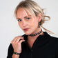 Chain Reaction Choker, Bracelet and Earrings handcrafted in Black Verdasil® | Verdari Performance Jewelry |  KADEN & KAI®
