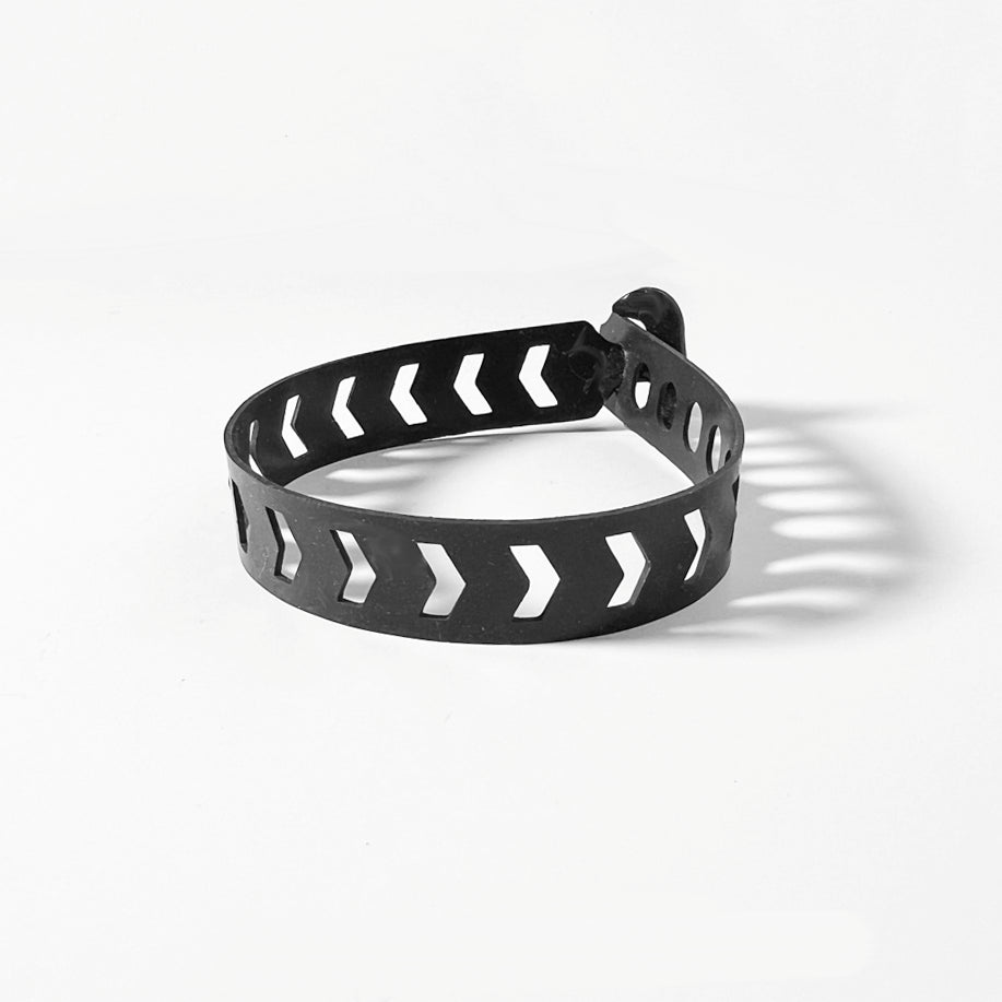 Chevron Bracelet handcrafted in Black Verdasil™, Verdari™ collection — Designed For Motion. Performance jewelry by KADEN & KAI®.