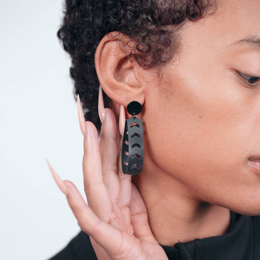 Chevron Hoop Earrings