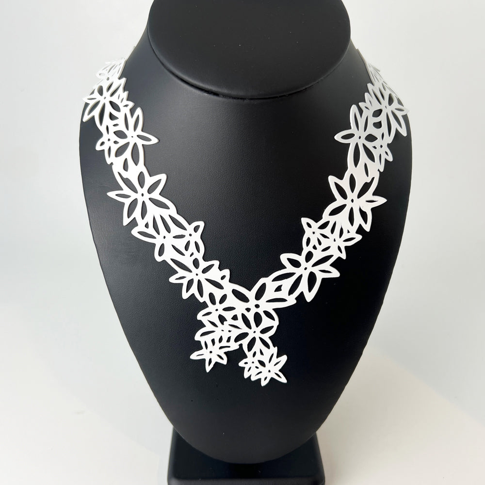 Daisy Necklace handcrafted in White Verdasil® | Verdacious - Bold By Design | Performance Jewelry |  KADEN & KAI®
