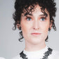 Daisy Necklace and Wildflower Button Earrings handcrafted in Black Verdasil® | Verdacious - Bold By Design | Performance Jewelry |  KADEN & KAI®