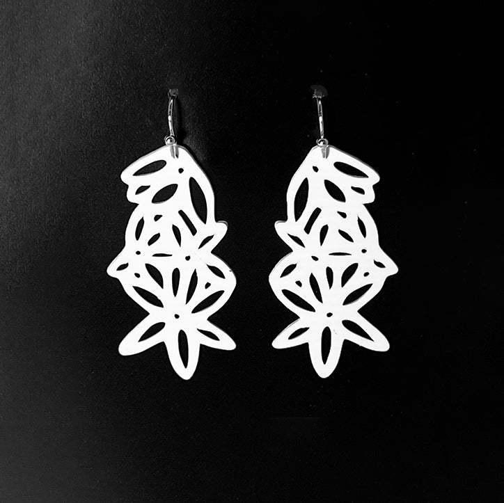 Daisy Earrings handcrafted in White Verdasil® | Verdalure - Designs That Elevate | Performance Jewelry |  KADEN & KAI®