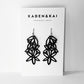 Daisy Earrings handcrafted in Black Verdasil® | Verdari Performance Jewelry |  KADEN & KAI®