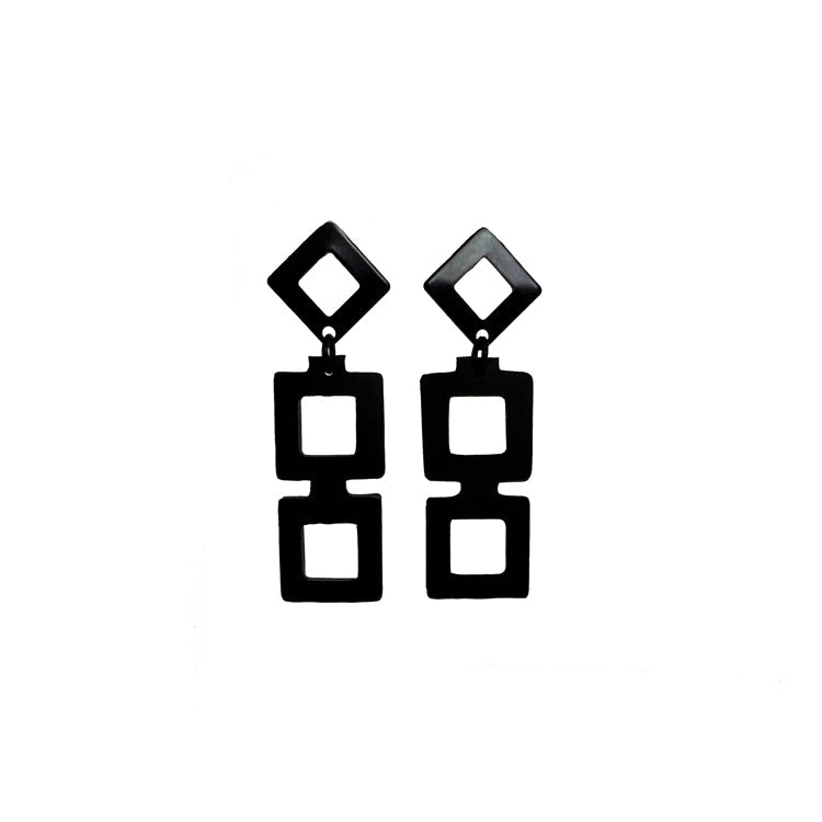 Diamond+Chain Earrings | Black Verdasil® | Verdari Performance Jewelry |  KADEN & KAI®