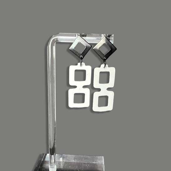 Diamond+Chain Earrings