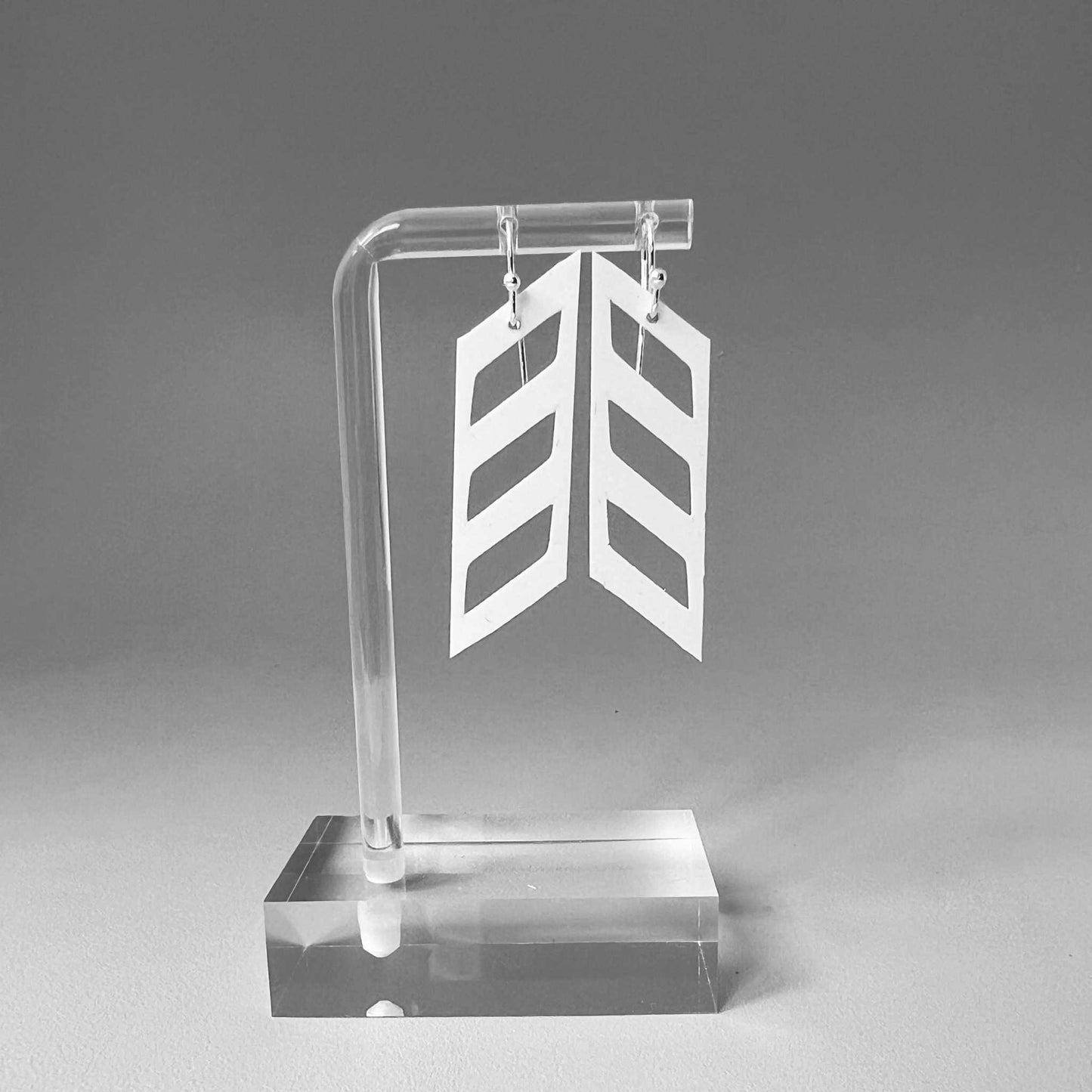 Diver Down Earrings handcrafted in White Verdasil® | Verdari - Designed for Motion | Performance Jewelry |  KADEN & KAI®