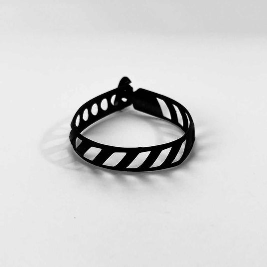 Front View of Diver Down Bicycle Tube Geometric Bracelet | Upcycled Bracelet | Kaden & Kai