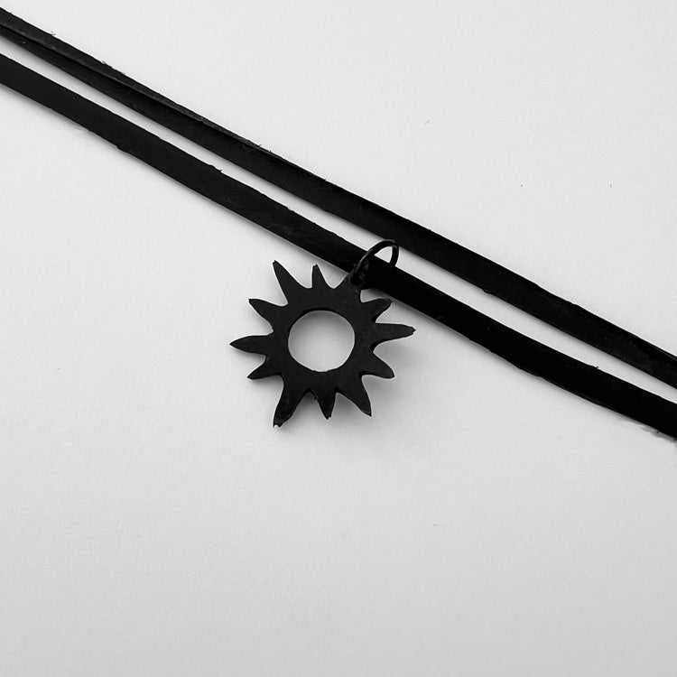 Eclipse Necklace handcrafted in Black Verdasil® | Verdari - Designed for Motion | Sustainable Fashion Jewelry |  KADEN & KAI®