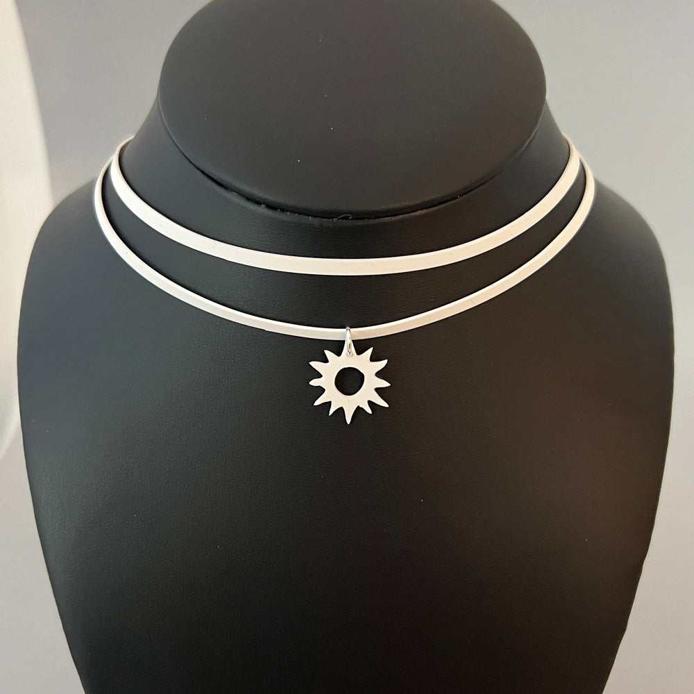 Eclipse Necklace handcrafted in White Verdasil® | Verdari - Designed for Motion | Sustainable Fashion Jewelry |  KADEN & KAI®