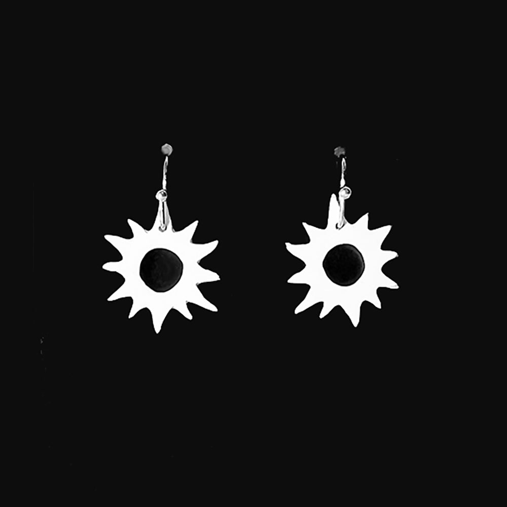 Eclipse Earrings handcrafted in White Verdasil™, Verdari™ collection — Designed For Motion. Performance jewelry by KADEN & KAI®.