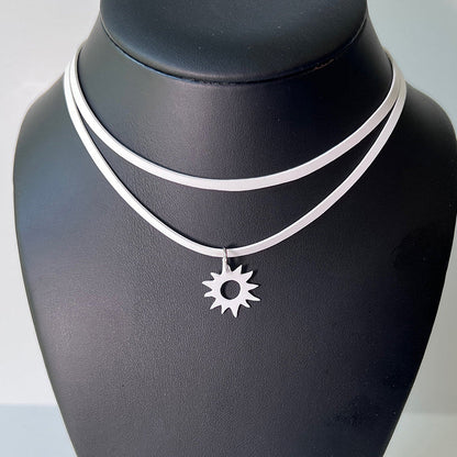 Eclipse_Double_Corded_Necklace_White_Verdasil | Verdari Performance Jewelry |  KADEN & KAI®