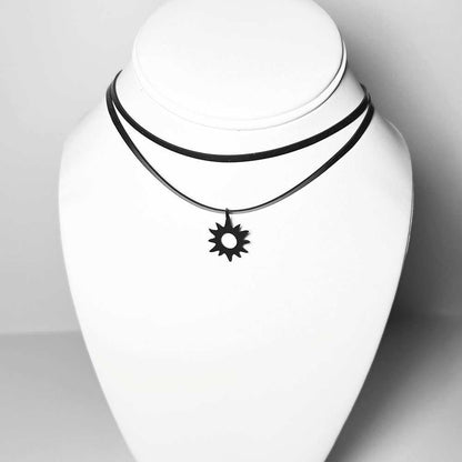 Eclipse Necklace handcrafted in Black Verdasil® | Verdari - Designed for Motion | Sustainable Fashion Jewelry |  KADEN & KAI®