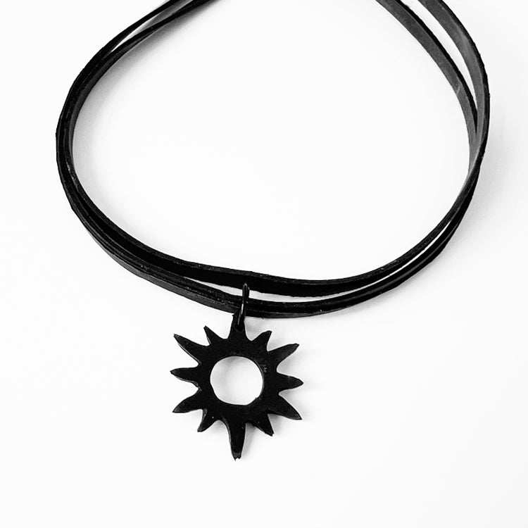 Eclipse Bicycle Tube Necklace