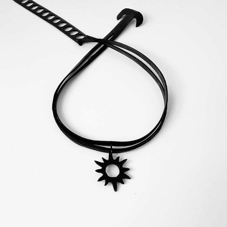Eclipse Bicycle Tube Necklace