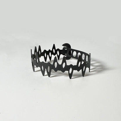 Fang Bracelet handcrafted in Black Verdasil® | Verdacious - Bold By Design | Performance Jewelry |  KADEN & KAI®