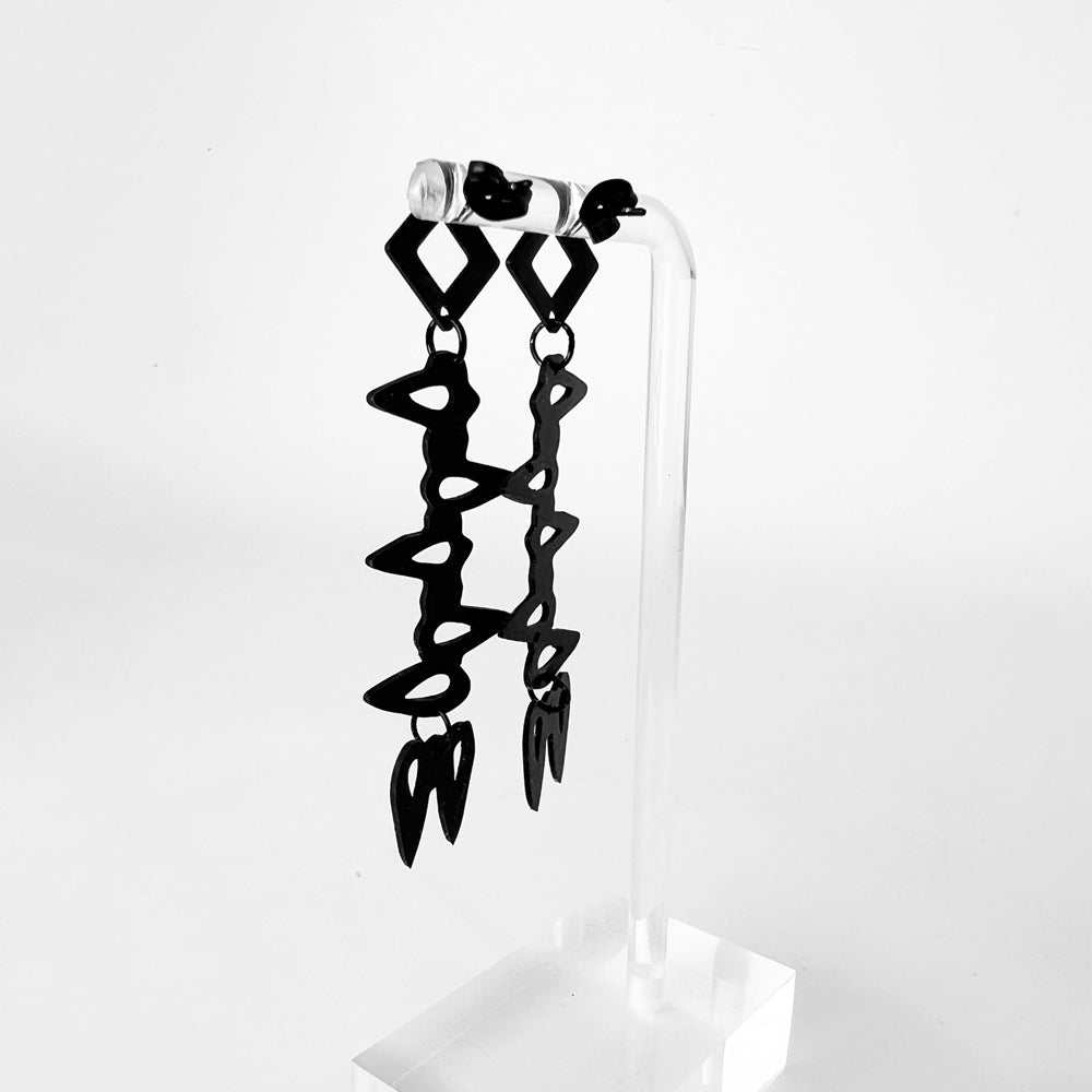Fang Earrings handcrafted in Black Verdasil® | Verdacious - Bold By Design | Sustainable Fashion Jewelry |  KADEN & KAI®