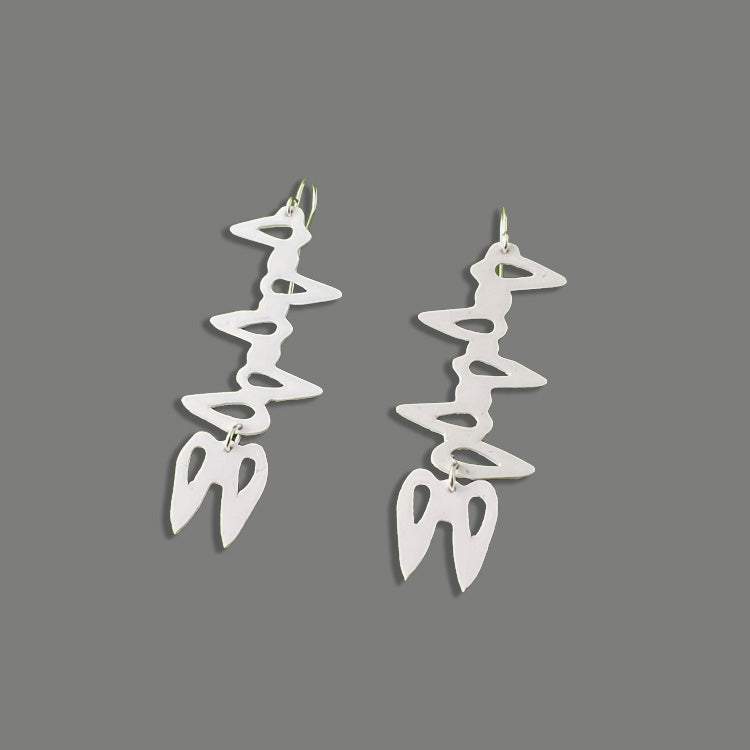 Fang Earrings handcrafted in White Verdasil® | Verdari Performance Jewelry |  KADEN & KAI®