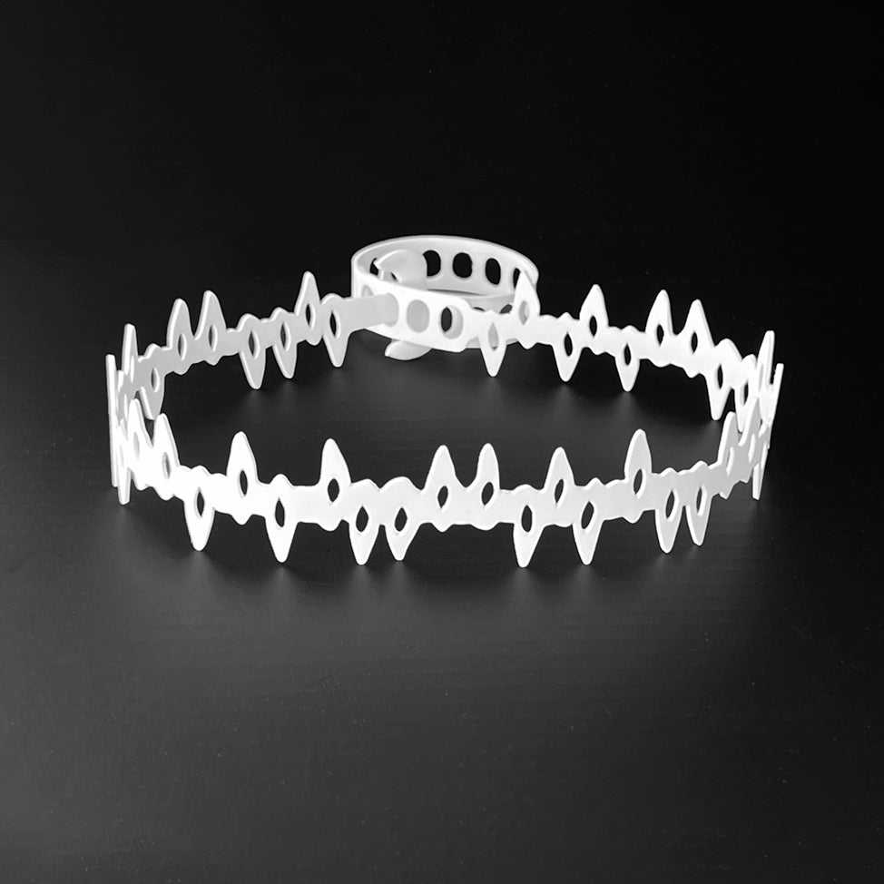 Fang Choker handcrafted in White Verdasil® | Verdacious - Bold By Design | Performance Jewelry |  KADEN & KAI®