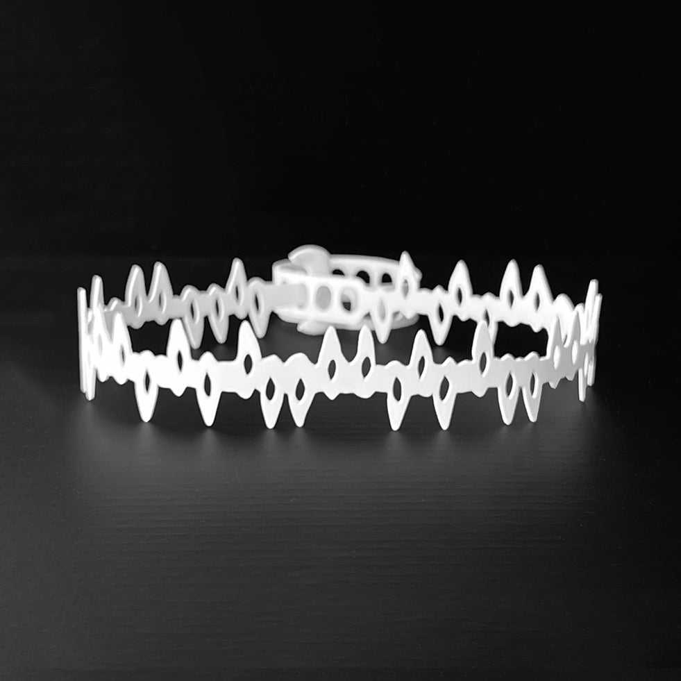 Fang Choker handcrafted in White Verdasil® | Verdacious - Bold By Design | Performance Jewelry |  KADEN & KAI®
