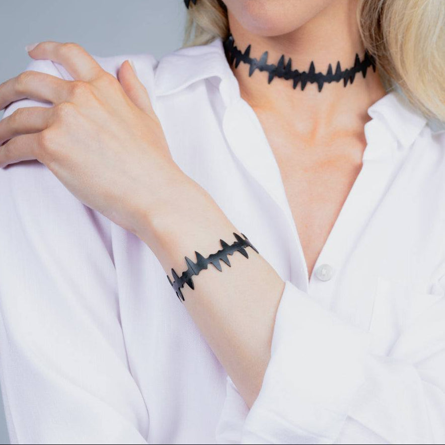 Fierce Choker handcrafted in Black Verdasil® | Verdacious - Bold By Design | Sustainable Fashion Jewelry |  KADEN & KAI®